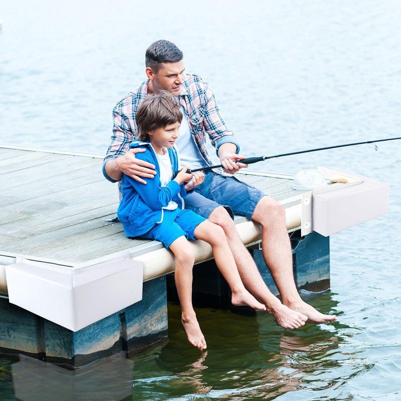 Dock Corner Bumpers,PVC Boat Dock Fenders with Stainless Steel Screws,Boat