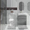 Yimobra Fluffy Toilet Rugs U Shaped, Shaggy Soft Comfortable Non