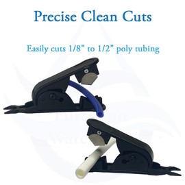 Pipe Tube Hose Cutter, Compact and Durable With Comfort Grip, Locking Lever, Stainless Steel Blade, Built-In 1/4” Removal Tool. For Reverse Osmosis, Water Filter Systems, or Other Plumbing Needs