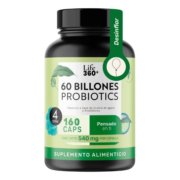 Life 360+ 60 Billones Probiotics 160 Cápsulas