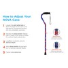 NOVA Heavy Duty Walking Cane with Offset Handle Silver
