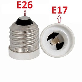 Yi Lighting - E26/E27 to E17 Socket Adapter,Medium Screw to Intermediate Screw E17 Light Bulb Socket Adapter Converter Reducer (6 Pack)