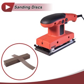 HEROFFIX 50 Pcs Car Wood Sanding Discs Smoothing Hook & Loop Sandpaper for Woodworking, Automotive Refinishing 15.75"x2.76" 180 Grit Brown Aluminum Oxide