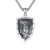 XIXLES St Michael Necklace Archangel Michael Medal Chain Religious Jewellery