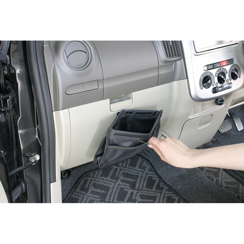 ナポレックス(Napolex) 純正感覚 車用ゴミ箱 超薄型 抗菌防臭加工 ドアポケットやドアの内張り センターコンソールへ取付可 グッズ 160X230X70mm カー用品