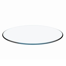 gopop 30" Round Tempered Glass Table Top, Transparent Table Surface 1/4'' Thick Pencil Polished Edge Multipurpose for Dining Table, Home Office Glass Countertop.
