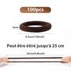 Pack of 100 Strong Seamless Cotton Hair Bobbles for Women,