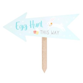 Egg Hunt This Way MDF Sign Stake