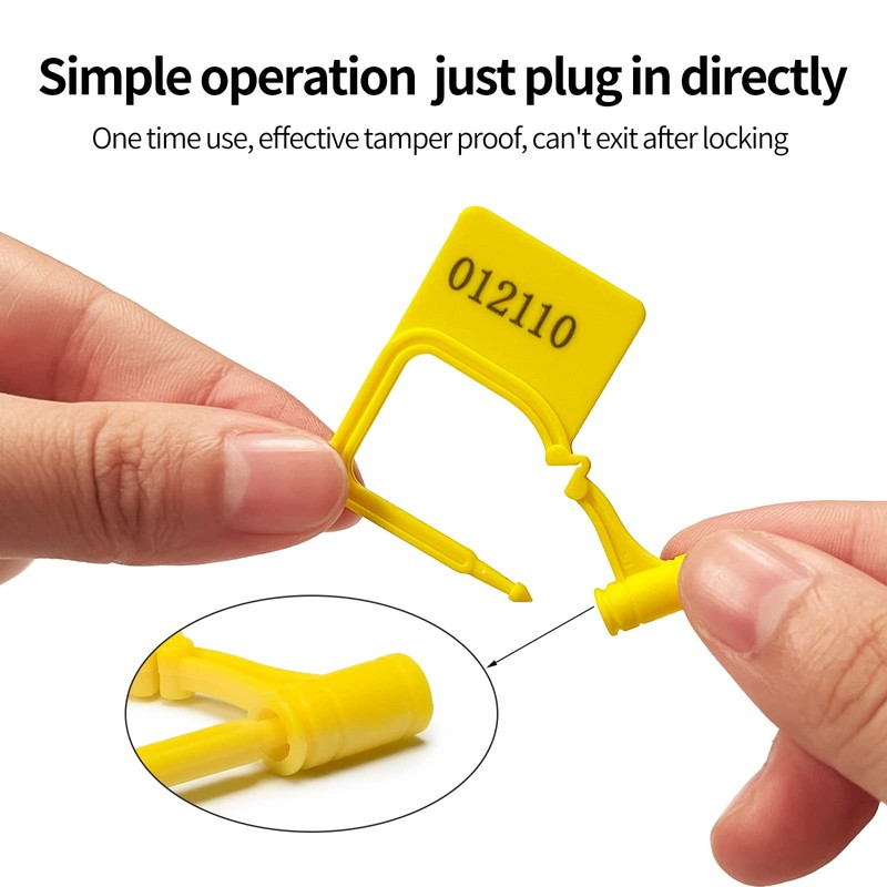 WUBAO Tampere Evident Disposable Lock Plastic Security Padlock Seals Number