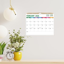 Wall Calendar 2025-2026 – Apr 2025 – Dec 2026, 21 Months Calendar, 11 x 8.5 In, Small Monthly Calendar 2025-2026 Wall, with Thick Paper, Holidays, Julian Dates ＆ Notes, Colorful Design