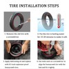 FOVNOT 8.5 Inch Solid Tire, Electric Scooter Tire Scooter Replacement