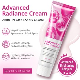 RTEWXLP Arbutin 7% & Tranexamic Acid 4% Face Cream, Hydrating & Moisturizing Skin Cream, Improves Skin Dullness for Even & Radiant Skin Tone,Non-Irritating,Korean Skin Care, 2.03 fl.oz