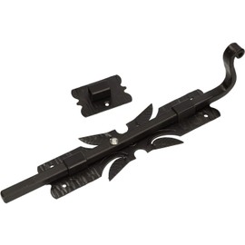 KOTARBAU Gate Latch 300 mm Bolt Door Bolt Black Rustproof Weatherproof Spring Latch Gate Latch Slider Doors Gates Wrought Iron