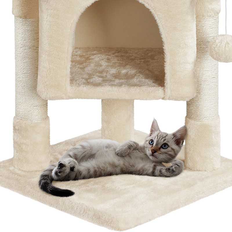 Topeakmart Cat Tree with Extra Large Plush Perch, Soft Cat