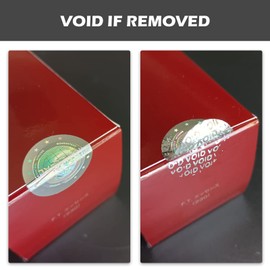 180pcs Hologram Genuine Guaranteed and Original Stickers Tamper Proof Security Seal Warranty Void Labels(1 inch) (Silver)