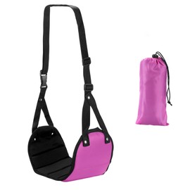 Airplane Foot Rest, LiFiYiRc Comfortable Leg Foot Hammock Airplane Travel Essentials, Long Flight Essentials, Portable Thickened Memory Foam Foot Sling for Air Plane Travel or Office, Pink