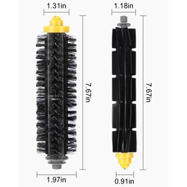 Yakerooter Replacement Parts Brush for IRobot Roomba 600 Series 694 692 690 680 675 665 660 655 650 640 630 625 621 620 615 614 610 606 605 & 700 Series 790 780 770 760(4 Sets Bristle & Beater Brush)