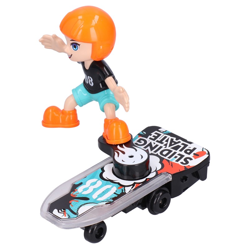 Children Electric Cartoon Scooter Toy Music Light 360° Rotation Stunt