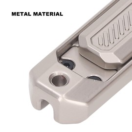 Fidget Slider, Ergonomic Magnetic Metal Fidget Toys, ADHD Autism Anxiety Stress Relief Push Slider Toy, Slider Sensory Toy, Office Desk Toys (Silver)