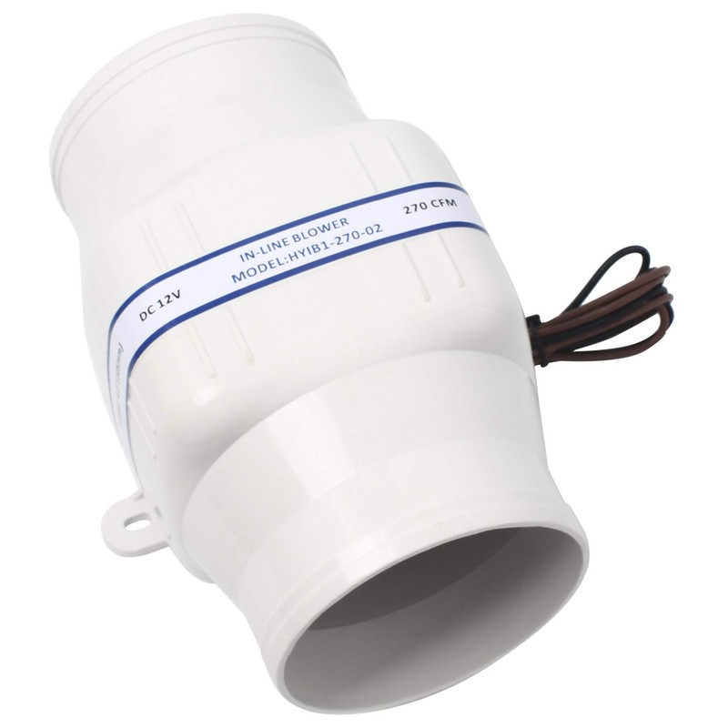 NovelBee 12V 270CFM Electric 4" in-Line Marine Bilge Air Blower