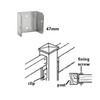Fence Panel Clips Trellis U Clip Bracket for Timber Posts,