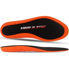 V.Step Carbon Fiber Insoles for Men Women, Shock Absorbing Sport Shoe Insoles for Basketball Volleyball Running Athletics Jump Higher XL