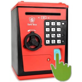 LIKE Mini ATM Savings Bank, Electronic Voice Piggy Bank, Kids Safe Box - Red