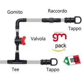 Irrigation System Fittings Drip Wing Connector Sleeve Tea Cap Elbow Hose Valve for Polyethylene Hoses 16 mm Made in Italy (10, Tea)