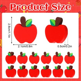 kaiolbly 80pcs Red Apples Polymer Clay Ornaments, Welcome Back to School Table Scatters A-pple Vase Filler for Arts Crafts Decorations Classroom Counting Teacher Supplies Stationary Party Favors