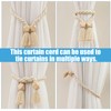 CHAOTEMAI 2 PCS Magnetic Curtain Tie Backs, Linen Fabrics Tie