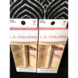 L.A. COLORS 2pk LA COLORS CRUISING C69193 CHAMPAGNE SHIMMER SHADOW STICK CRAYON EYESHADOW
