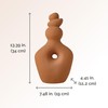 Elements Teracotta Twist Textured Stoneware Ceramic Vase, 7.48x4.41x13.39 Inch