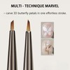 JFIYUOMCI Precision Triangular Nail Brush for Quick Paint Flower, Petal