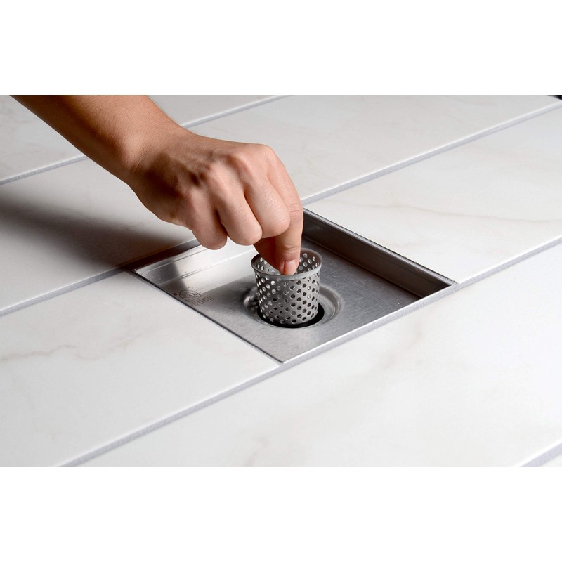 Designline 4 in. x 4 in. Square Drain Tile-in Grate