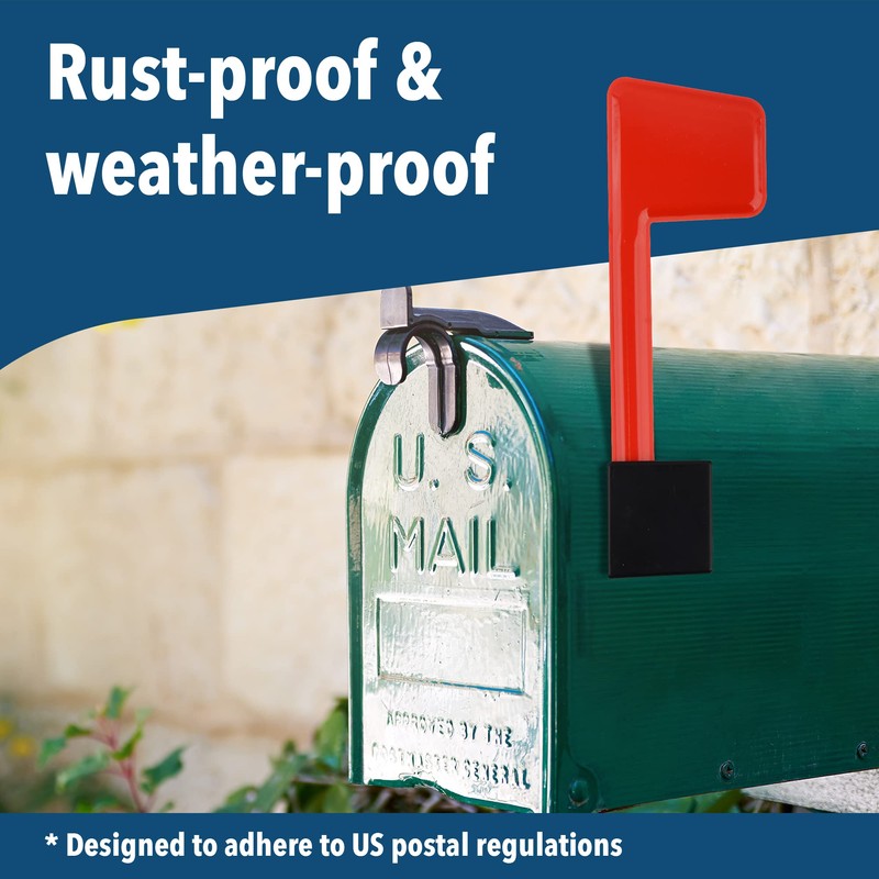 Impresa Stick-On Mailbox Flag Replacement Kit - 2-Pack Red Plastic