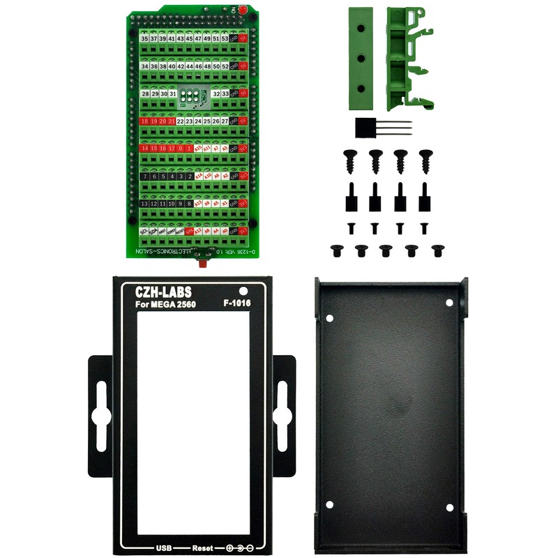 OONO MEGA2560 Screw Terminal Block Breakout Module with Aluminum Enclosure