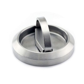 AWOCAN 2PCS Round Recessed Door Handle Hidden Brushed Stainless Steel Handle with Screws for Cabinet, Door, Drawer (Silver)