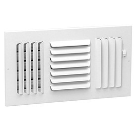 HVAC Premium 3"w X 10"h [Duct Opening] 3-Way Fixed Curved Blade Air Supply Diffuser Register Vent Cover Grille [Outer Dimensions: 4.75"W X 11.75"H]