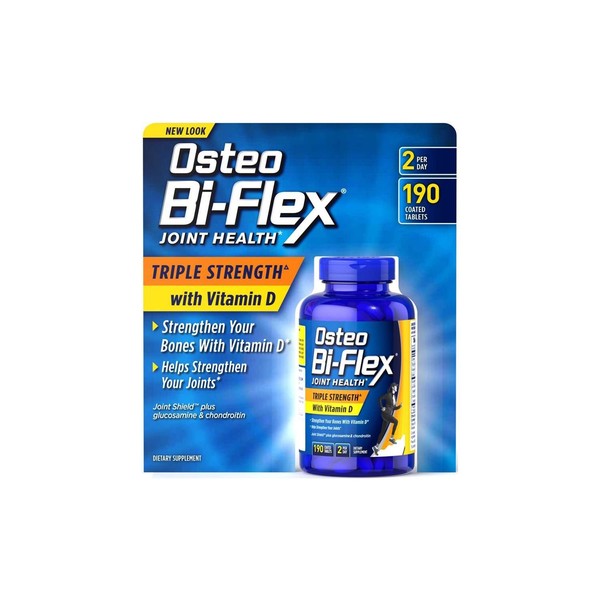 Osteo Bi-Flex - Glucosamine Chondroitin with 5-Loxin and Vitamin D3 2000IU, 190 ct. Value Size