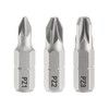 HARFINGTON 3pcs PZ1/PZ2/PZ3 Pozi Screwdriver Bit 1/4" Hex Shank 25mm/1"
