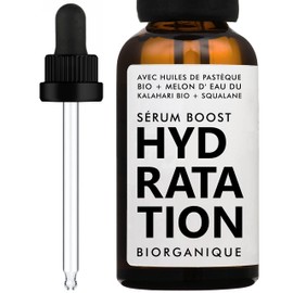 BOOST HYDRATION Face Serum 100% Natural with Organic Kalahari Watermelon Oil + Organic Jojoba Oil + Organic Pomegranate Blossom Extract Protects/Repairs Hydrolipid Film 30 ml