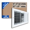 Fits 14x8 Duct Opening Aluminum 3-Way Adjustable Air Supply Grille