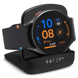 Spigen S352 Soporte para Galaxy Watch FE Stand/Galaxy Watch 4 Stand/Galaxy Watch 4 Classic Stand/Galaxy Watch 3 Stand/Galaxy Watch Active Stand - Negro