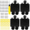 Behogan 4 x Junction Box IP68: Waterproof Outdoor Cable Connector,