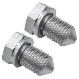 Pack of 2 Oil Drain Plug, Drain Plug, Oil Drain Plug, Sealing Ring, Oil Plug, Oil Drain Plug with Washer Thread, M14 Length, Compatible with VW Golf