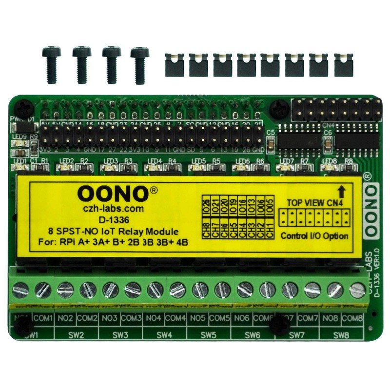 8 SPST-NO RPi IoT Power Relay Module for Raspberry Pi