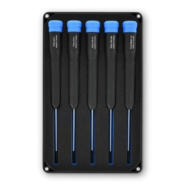 iFixit Marlin 5 Standard Precision Screwdriver Set - Phillips 000, 00, 00, 1, Flathead 2.5 mm