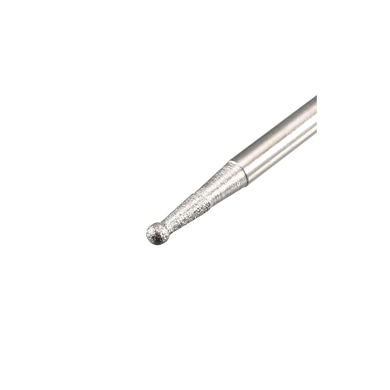 Sourcingmap 2.35mm Shank 1.5mm Dia Diamond Head Ball Shaped Grinding