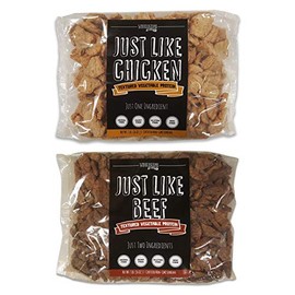 Textured Vegetable Protein, Plant Based Meat, 100% Hexane Free, Made with #1 Graded Yellow Soybeans, 100% Vegan, Just Like Chicken & Beef, Unflavored, 2 Pack Bundle (1 Set)