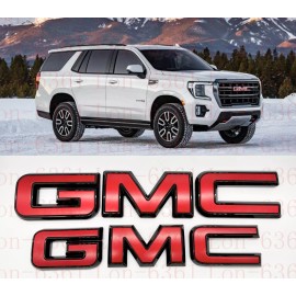 Auto GMC 2021-2023 GMC YUKON YUKON XL Front Rear Tailgate Red Black OVERLAY Emblem